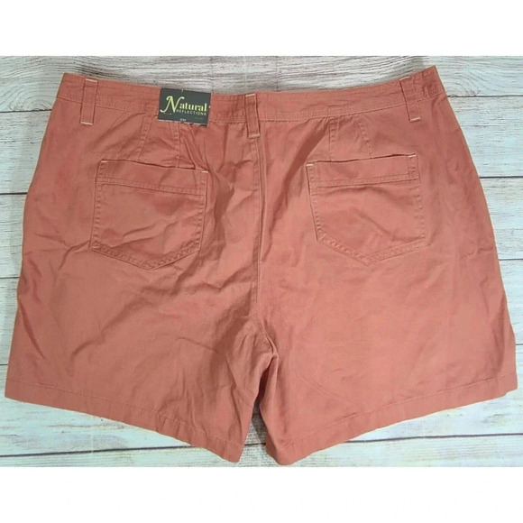 Natural Reflections Spring Valley Twill Shorts Women's Plus Size 20W Redwood New - Picture 2 of 5
